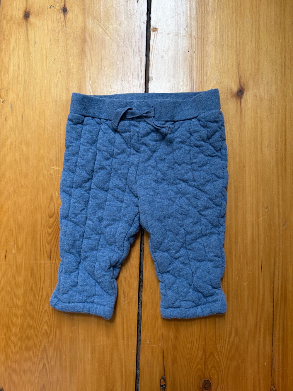 Janie and Jack Light Blue Quilted Baby Pants with Drawstring